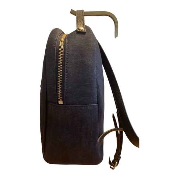 kate spade navy denim backpack with red floral appliqué main image 5